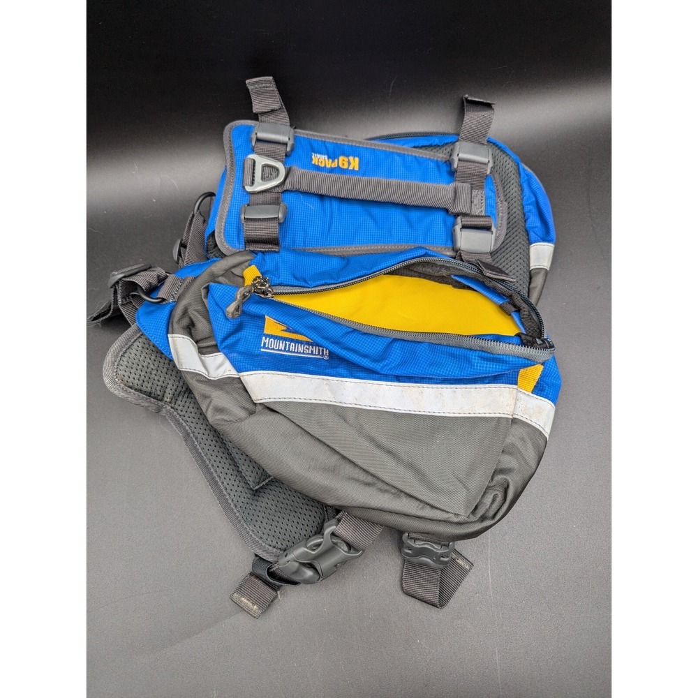 Mountainsmith K9 Size Small Dog Backpack Harness Blue Saddle Bags Very Clean